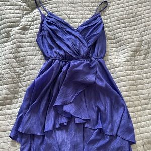 Blue sparkly layered party dress